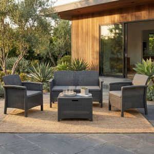 Venezia 4 Piece Rattan Patio Set