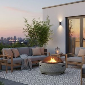 Alaz Wood Fire Pit with BBQ Function